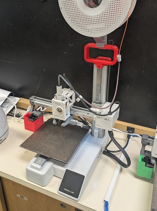 Bambu A1 Mini. FDM. Build Volume: 180mm x 180mm x 180mm. Max speed: 500mm/s. Open enclosure. My personal favourite for the small size and ease of use