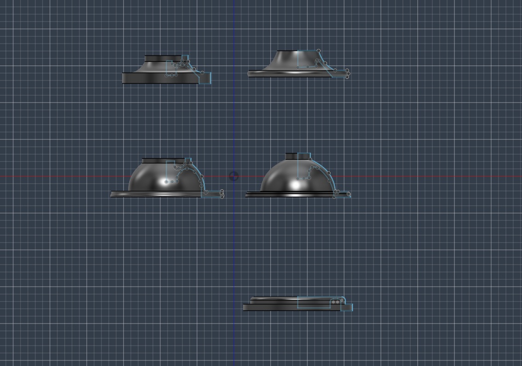 The traced profiles in Fusion