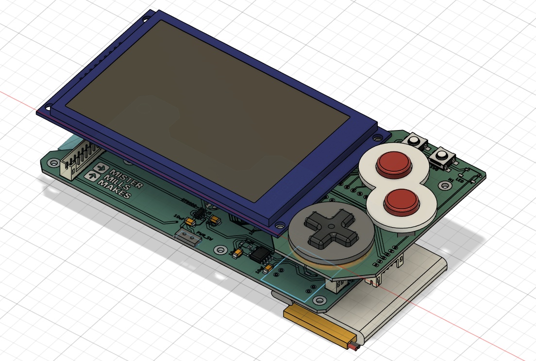 Much prettier - I went in and added colours for the TFT screen using the materials panel in Fusion