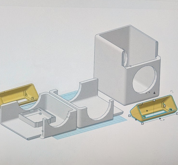 I designed and printed a case for the whole thing in TinkerCAD