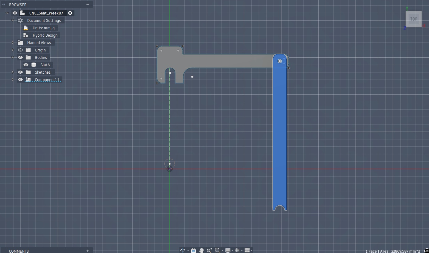 and began to design a seat that could hook on to it