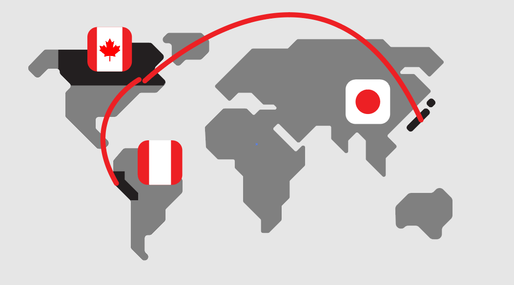 My 2026 Fab Academy World Tour! Complete coincidence that all three country flags can be made with only red and white!