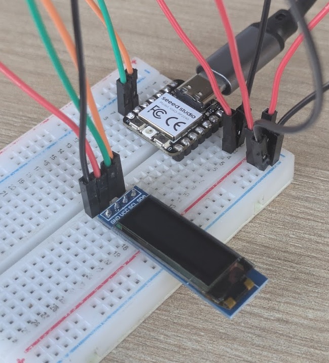 This uses the I2C protocol which requires just two wires for data communication (plus VCC and GND).