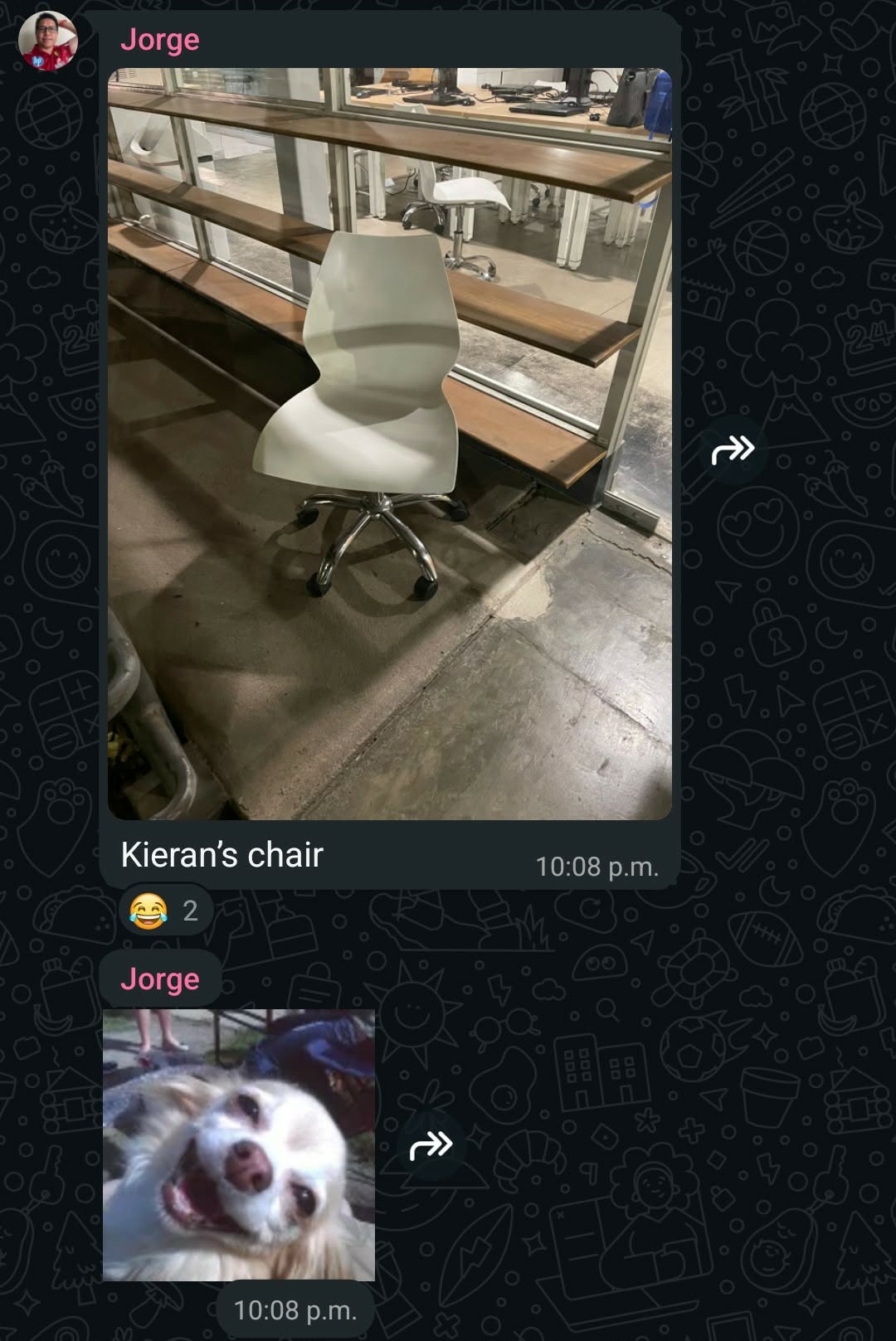 I was so invested in my work one day that I forgot to put the chair back at the end and rightfully got grilled for it in the group chat.