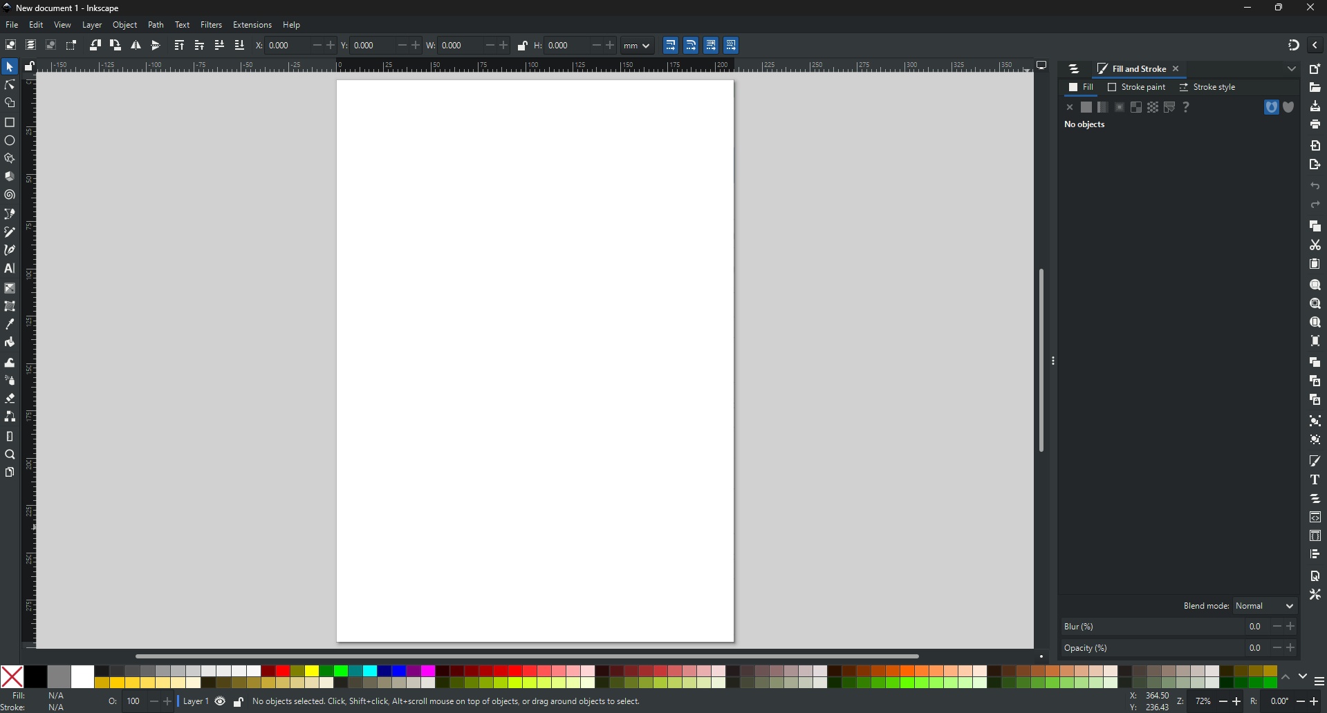 Open up Inkscape and you're ready to start