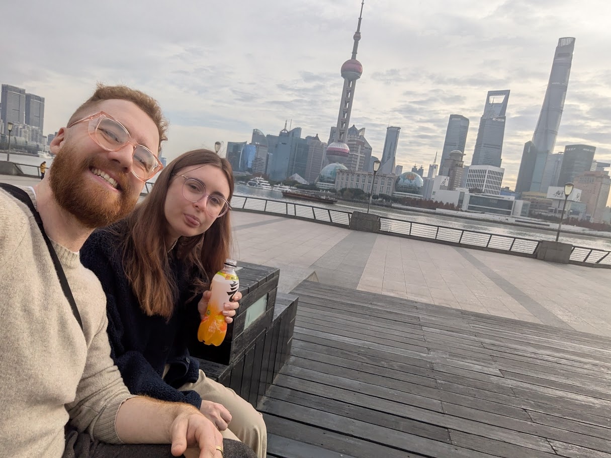 My wife and I on our honeymoon in Shanghai