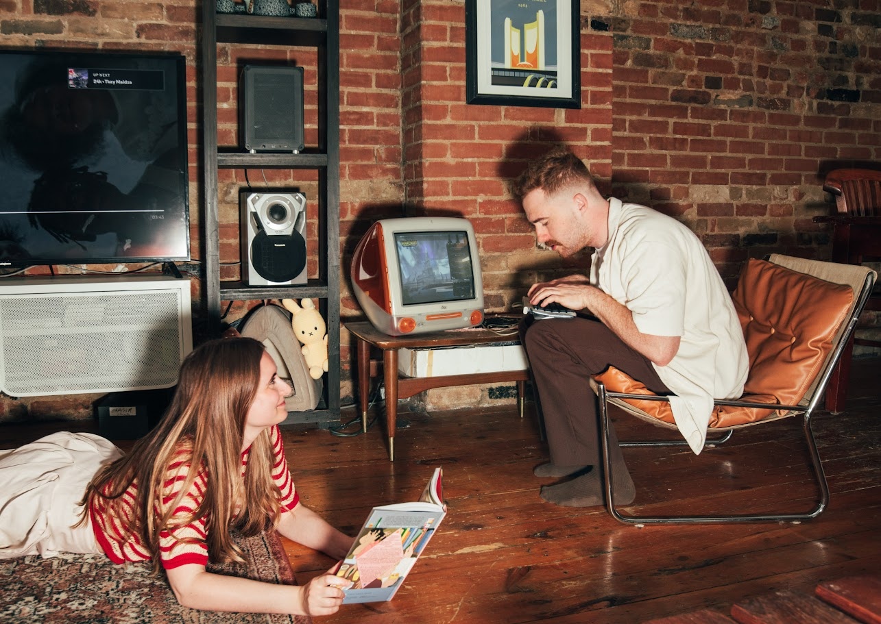 My wife and I in our natural habitats