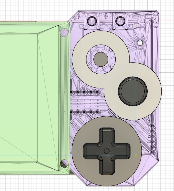 The location of the buttons is non-negotiable since they must be aligned with the pads on the PCB I just ordered