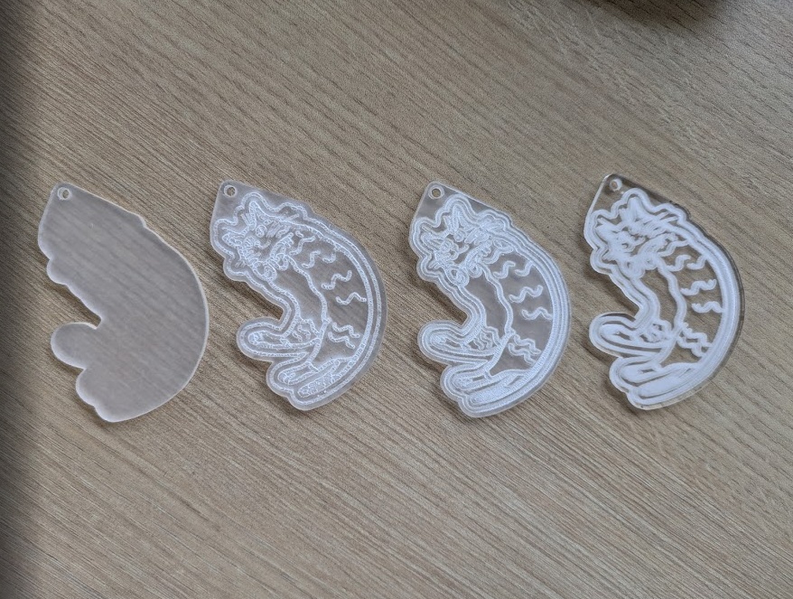 Different tests on clear acrylic