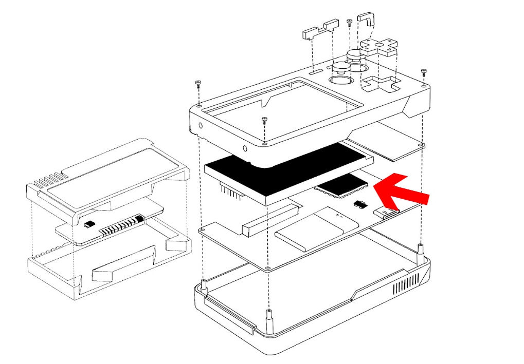 This would be a python script main.py that would be acting as the backend for the UI and system that runs on boot, handling system inputs, interrupts, inputs, battery level, errors, and the filesystem mounting on the flash chip on the cartridge.
