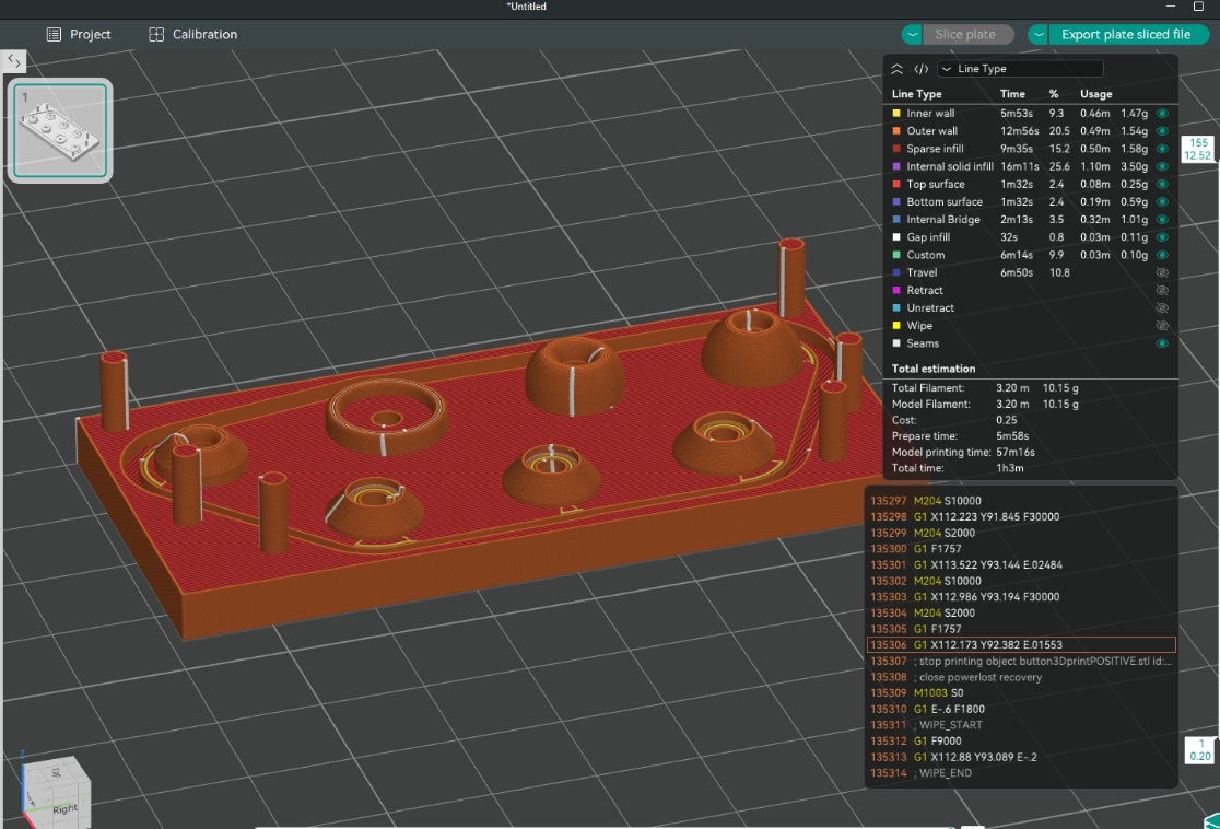 You'll also want to add alignment posts/keys to the pieces you press together - here there are positive posts in the 3D print - and in the wax milling job you'll find negative holes of slightly larger diameter and depth to accommodate for 3D print tolerances
