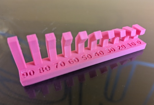 Parts of a model that extend outward without direct support from below. Generally a 90 degree angle into another axis won't print well, but you may have some limited success if the printed filament can solidify/cool quickly enough for the next layer to be printed on top provided there is some amount of contact with the previous layer.