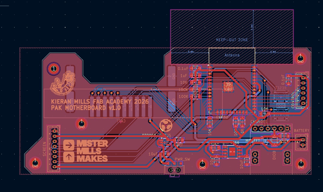 The resulting PCB - I opted to add some chamfers to the corners for aesthetics and to save some space