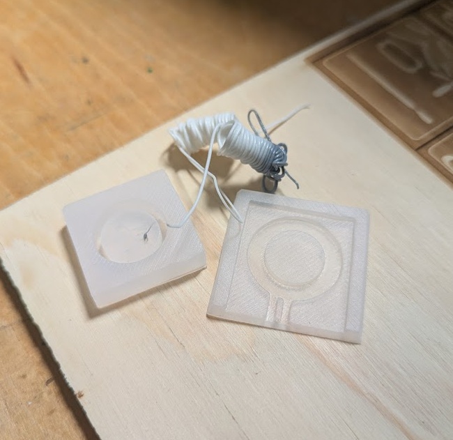 The small amount of poop and the button mold to try.