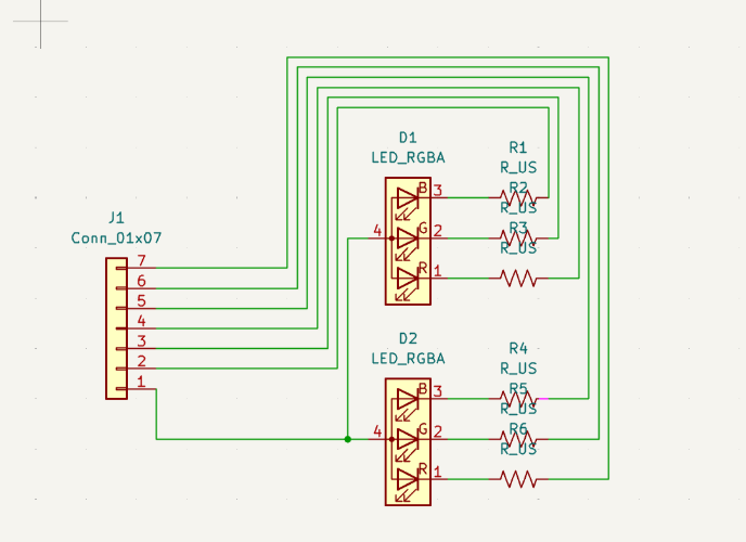 7 pins just for 2 LEDs!!