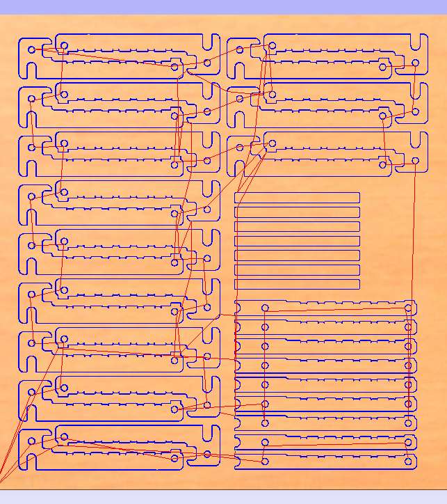 Here is what both toolpaths looked in VCarve like for the full set