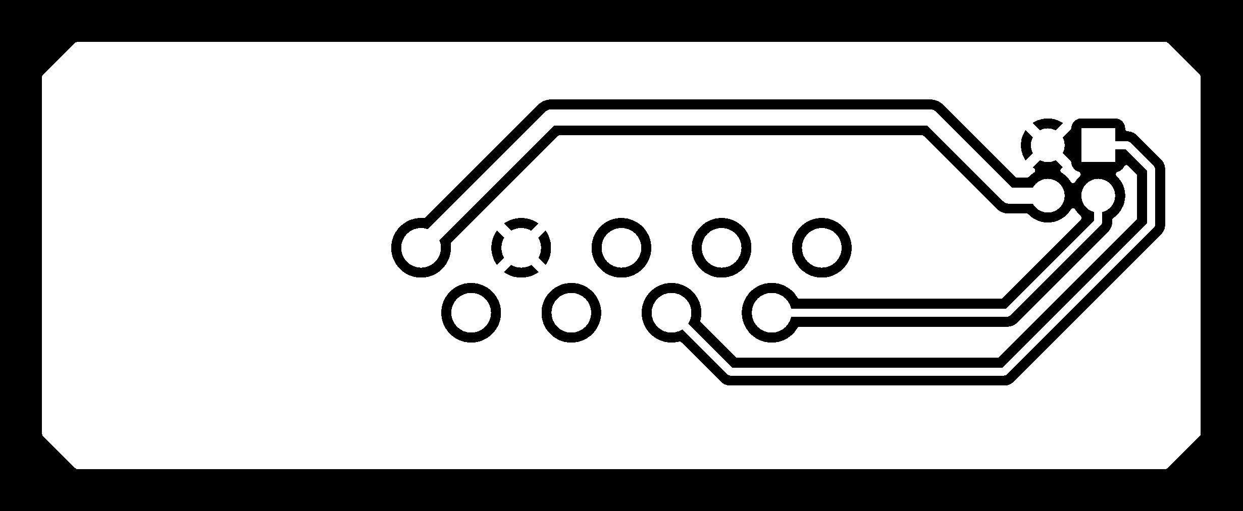 Then you flip it - here's the bottom layer's traces