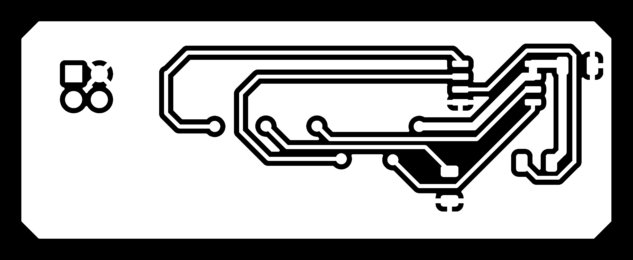 The top layer's traces - done with the engraving tool bit