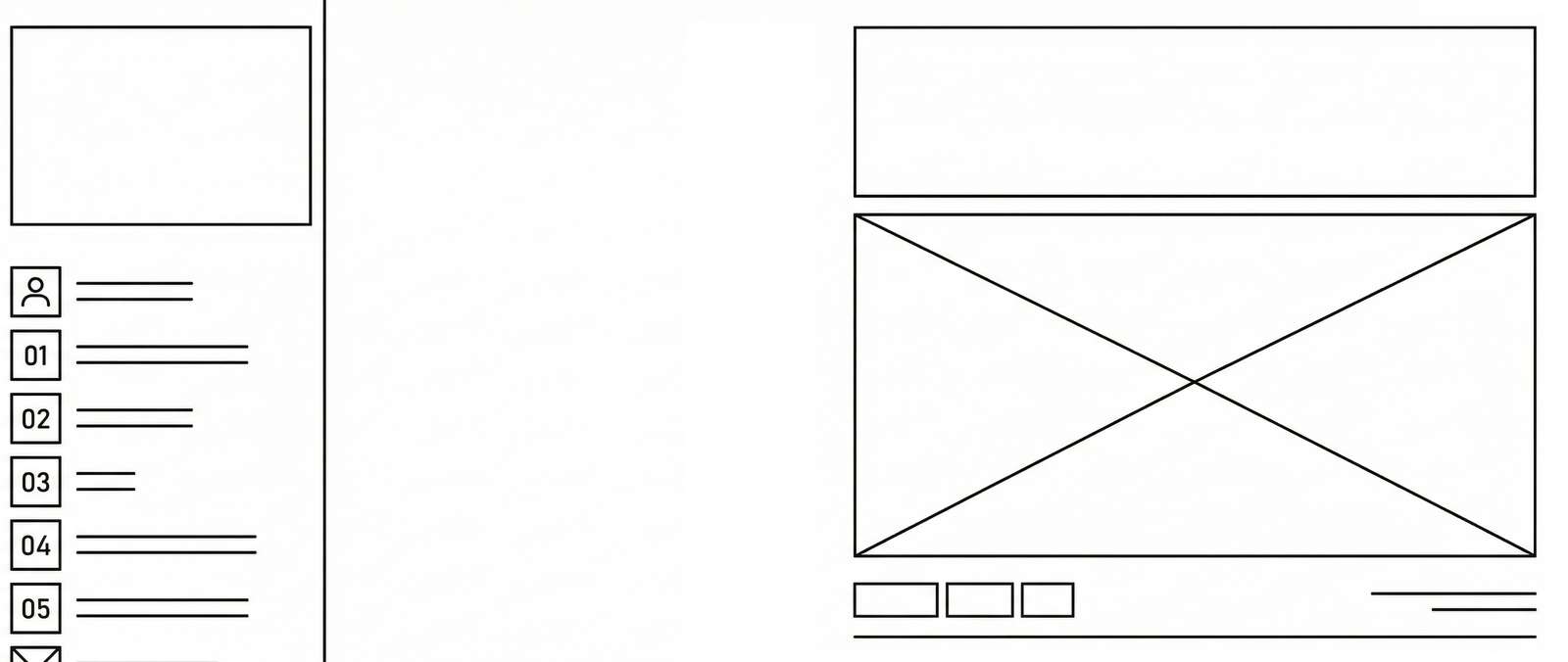 Next create something called a wireframe document. This helps you determine the areas (called divs) that you need to individually style and code in HTML and CSS.