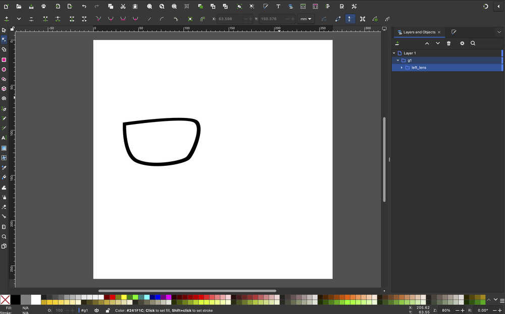 Starting the design in Inkscape