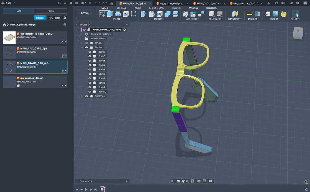 Mentra files opened in Fusion 360