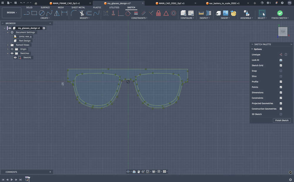 SVG imported as reference sketch