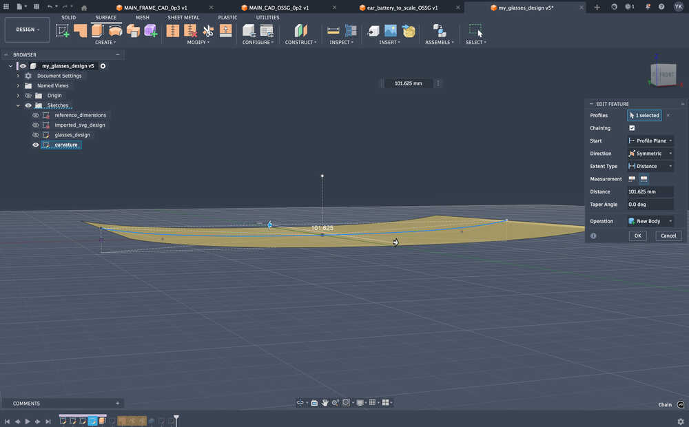 Step 5: Extruded 3D surface
