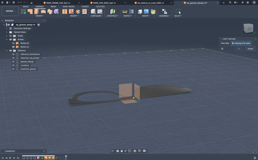 Step 8: Trimmed for lenses