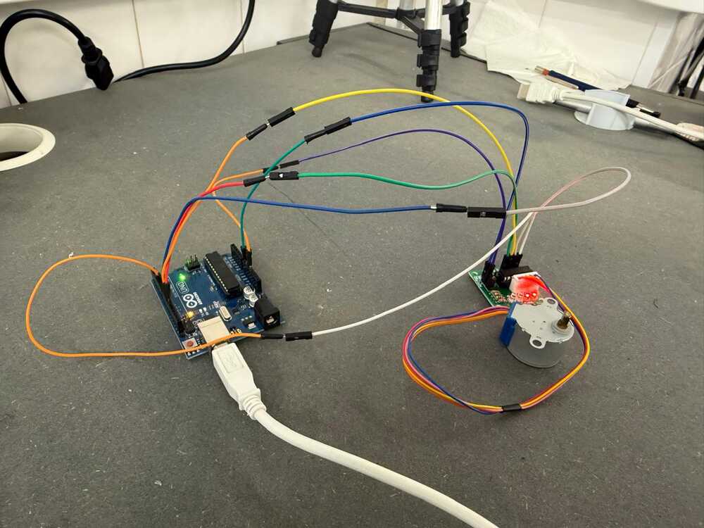 Setup with motor and Arduino