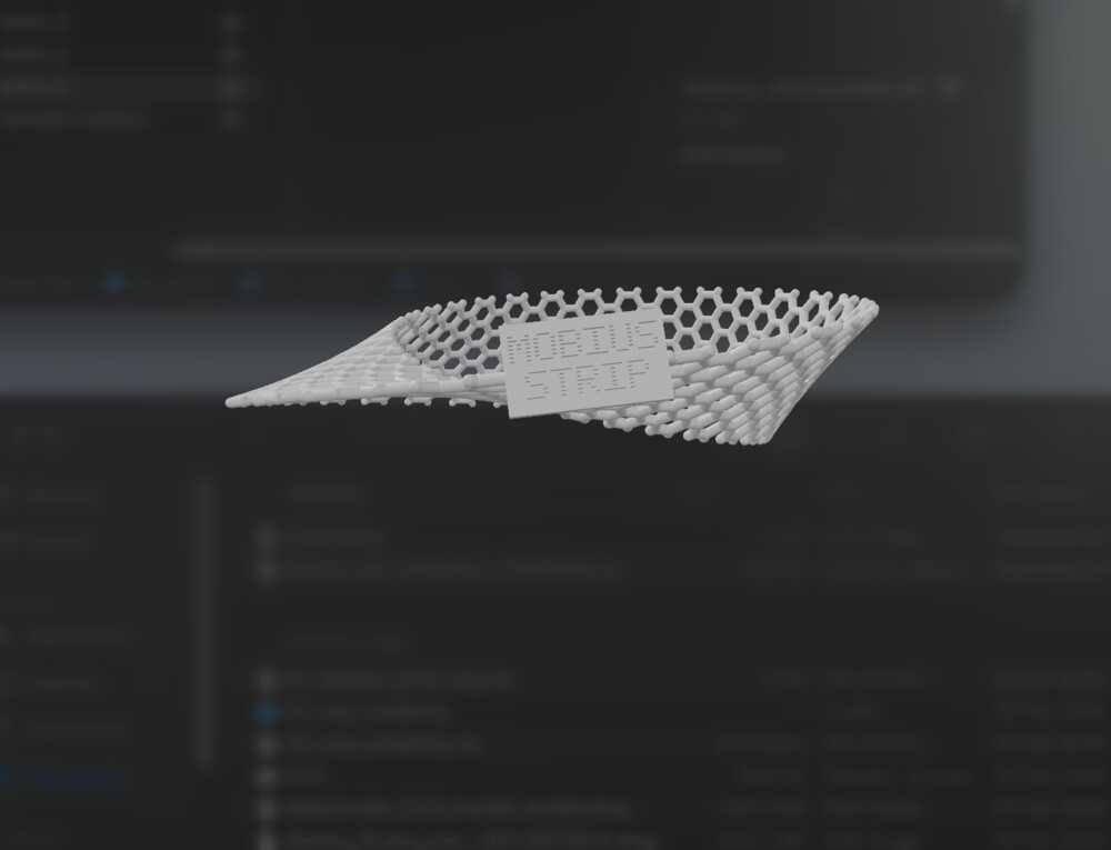 Möbius honeycomb in Bambu Studio - support view