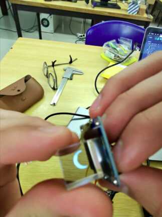 AR display optics diagram - flipped display