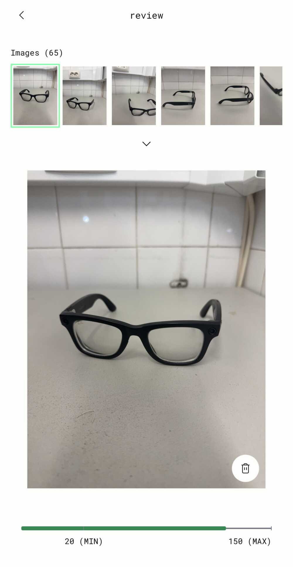 Polycam photogrammetry scan setup