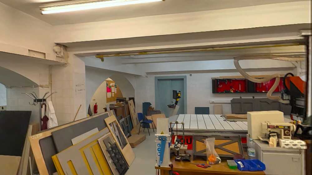 FabLab Gaussian splat result - view 4