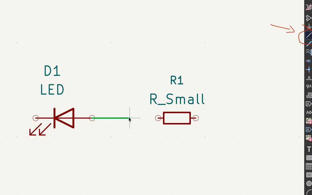 Drawing a wire between components
