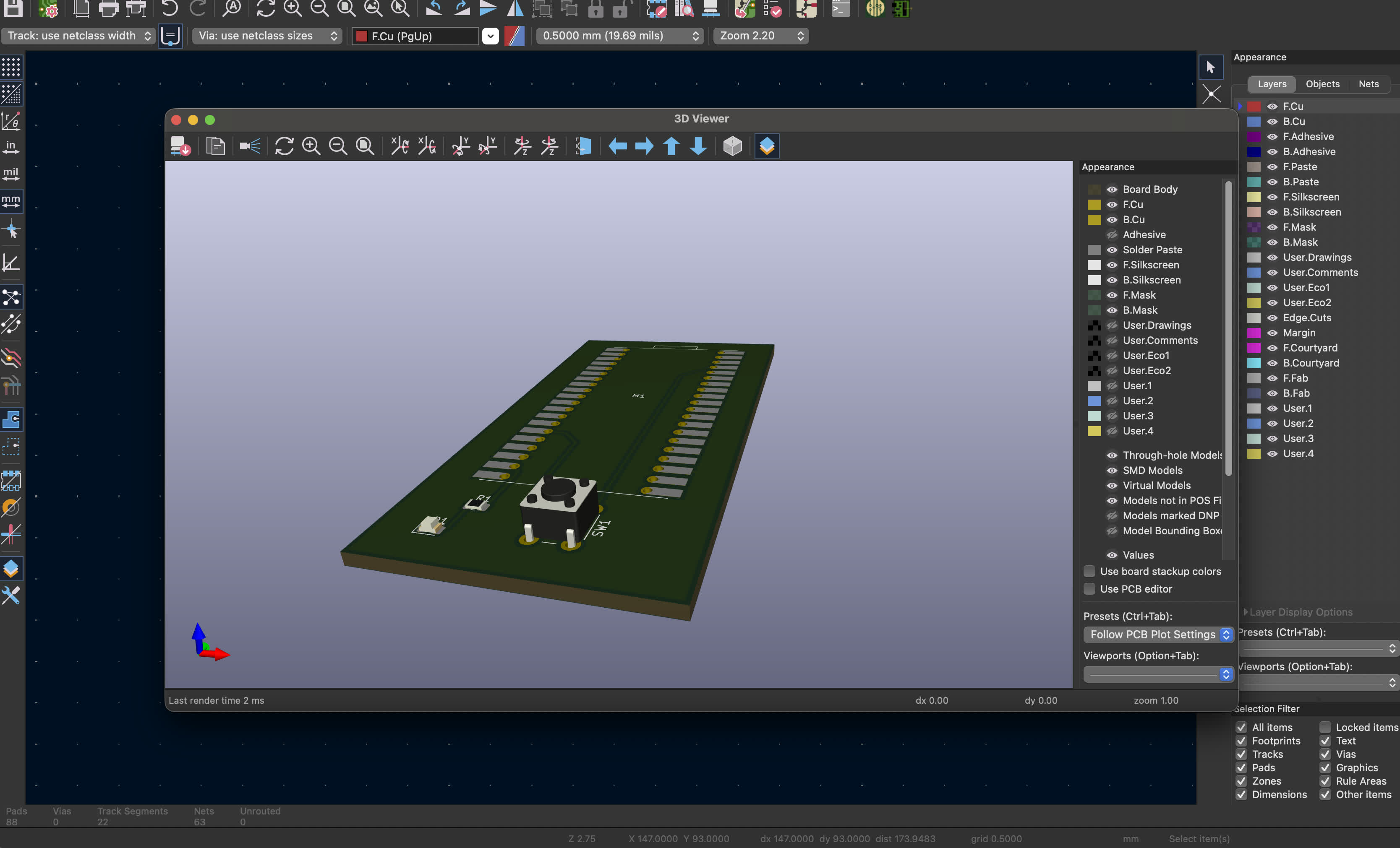 I didn’t have a 3D model assigned to the PIcoW
