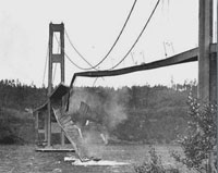 Tacoma Narrows bridge resonance example