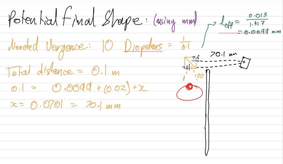 Optics distance calculation
