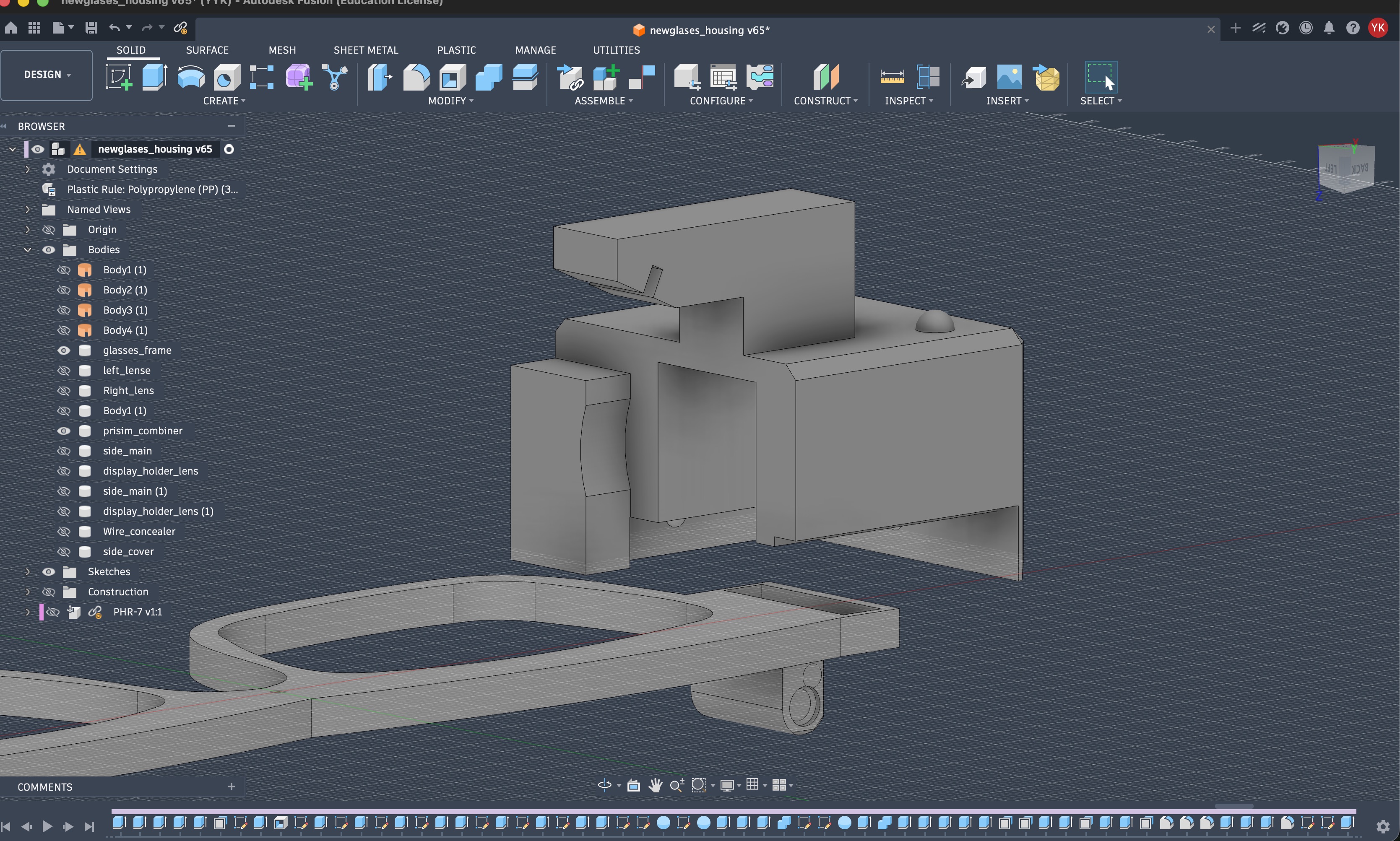 Prism and combiner holder design