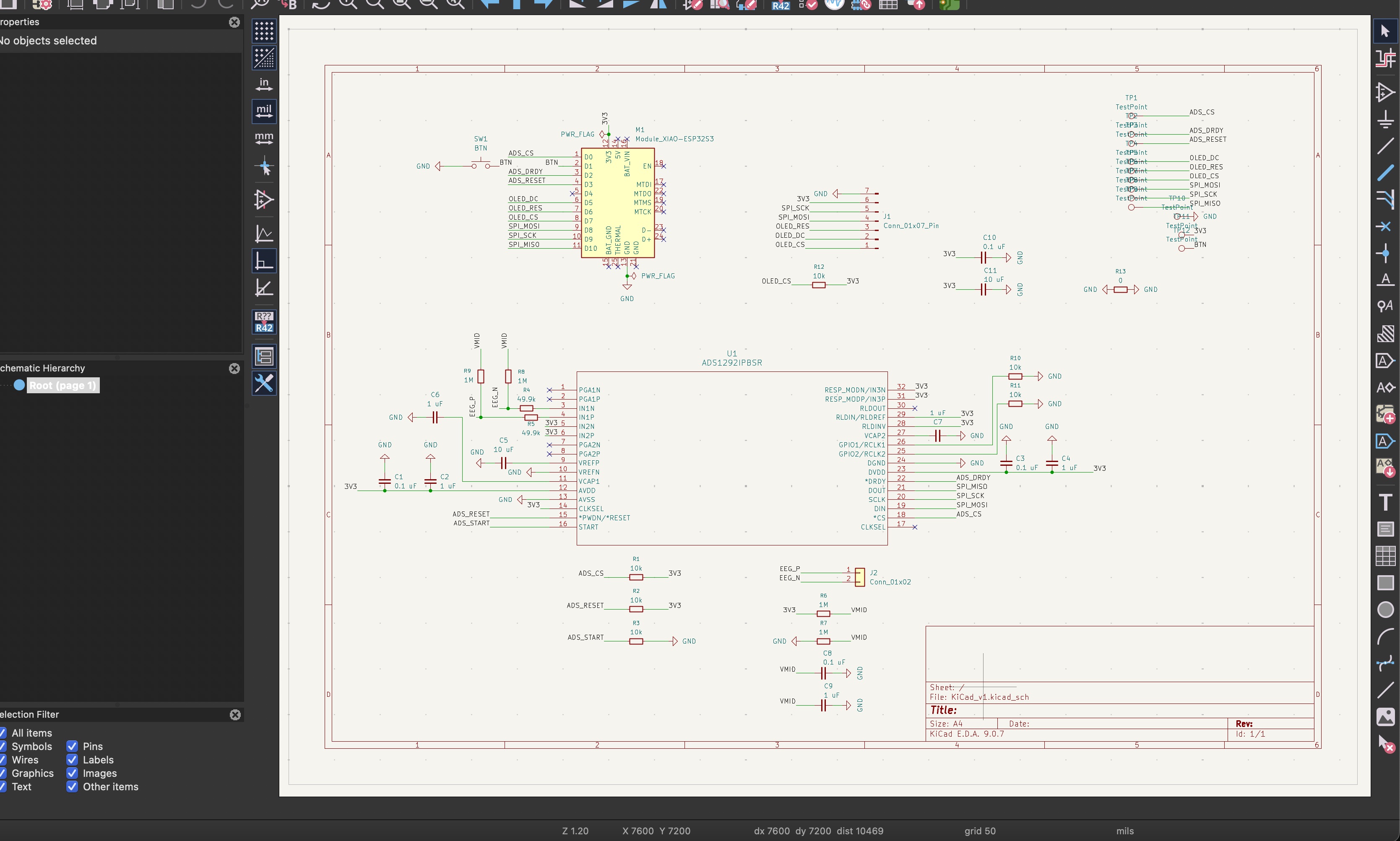 ADS1292 electronics schematic