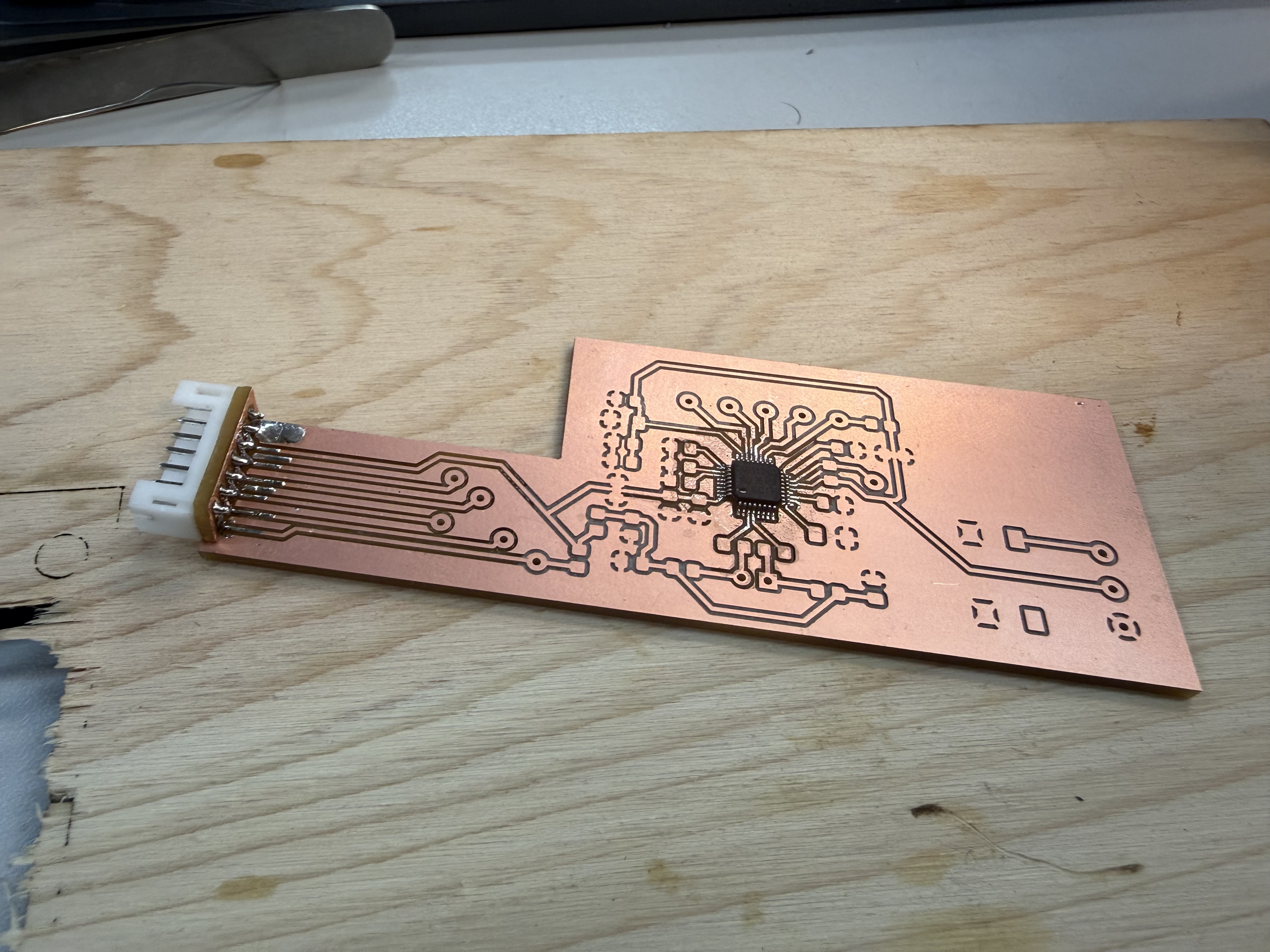 Soldered ADS1292 board close-up