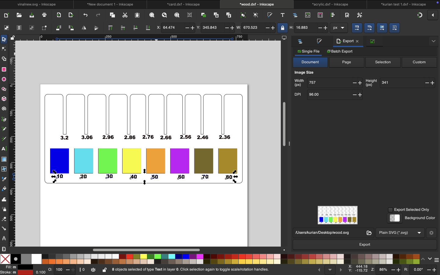comb inkscape screen