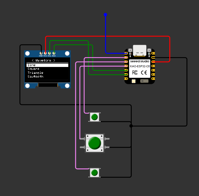 XIAO RP2040 Wiring Schematic