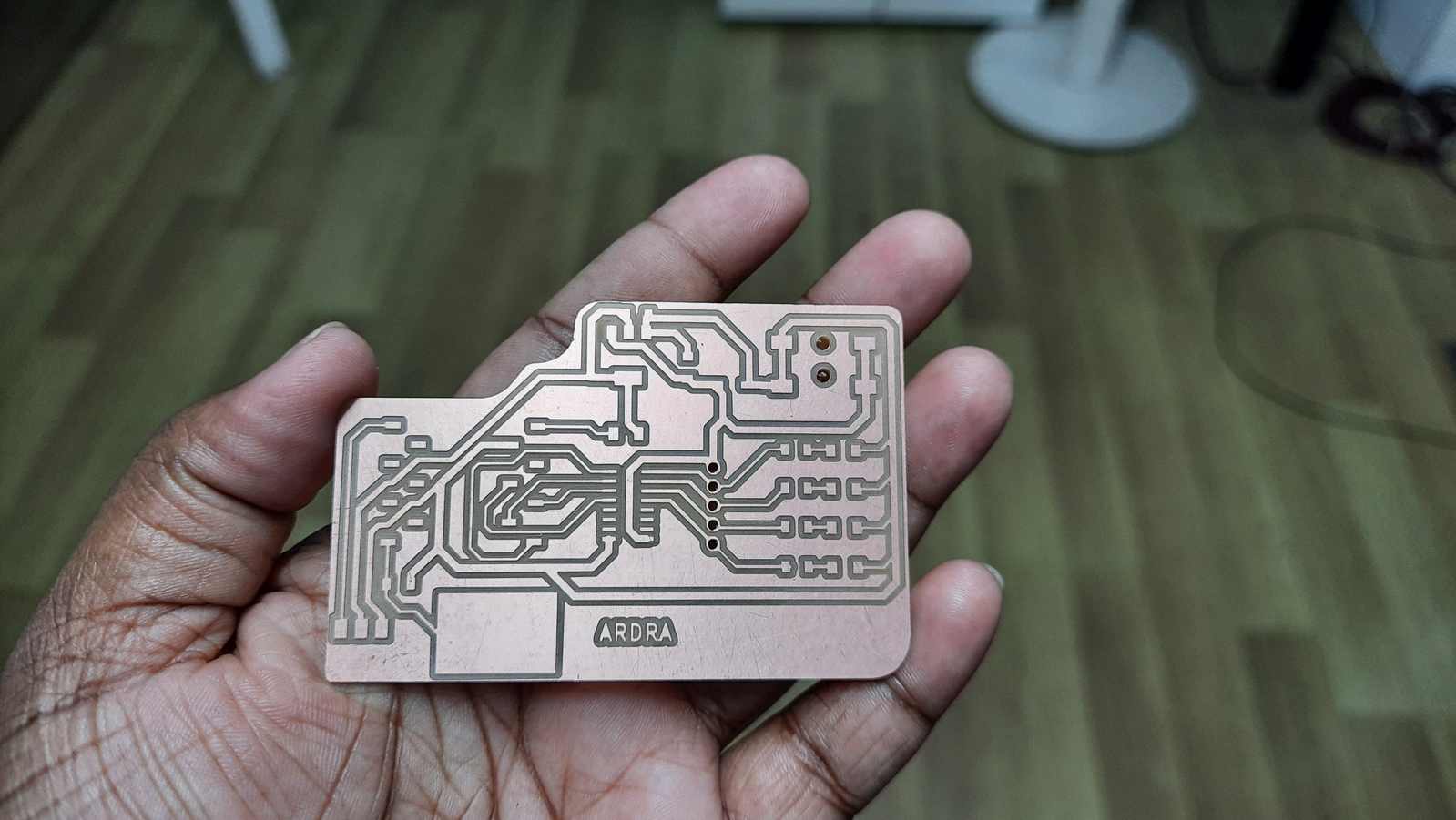 PCB board after milling