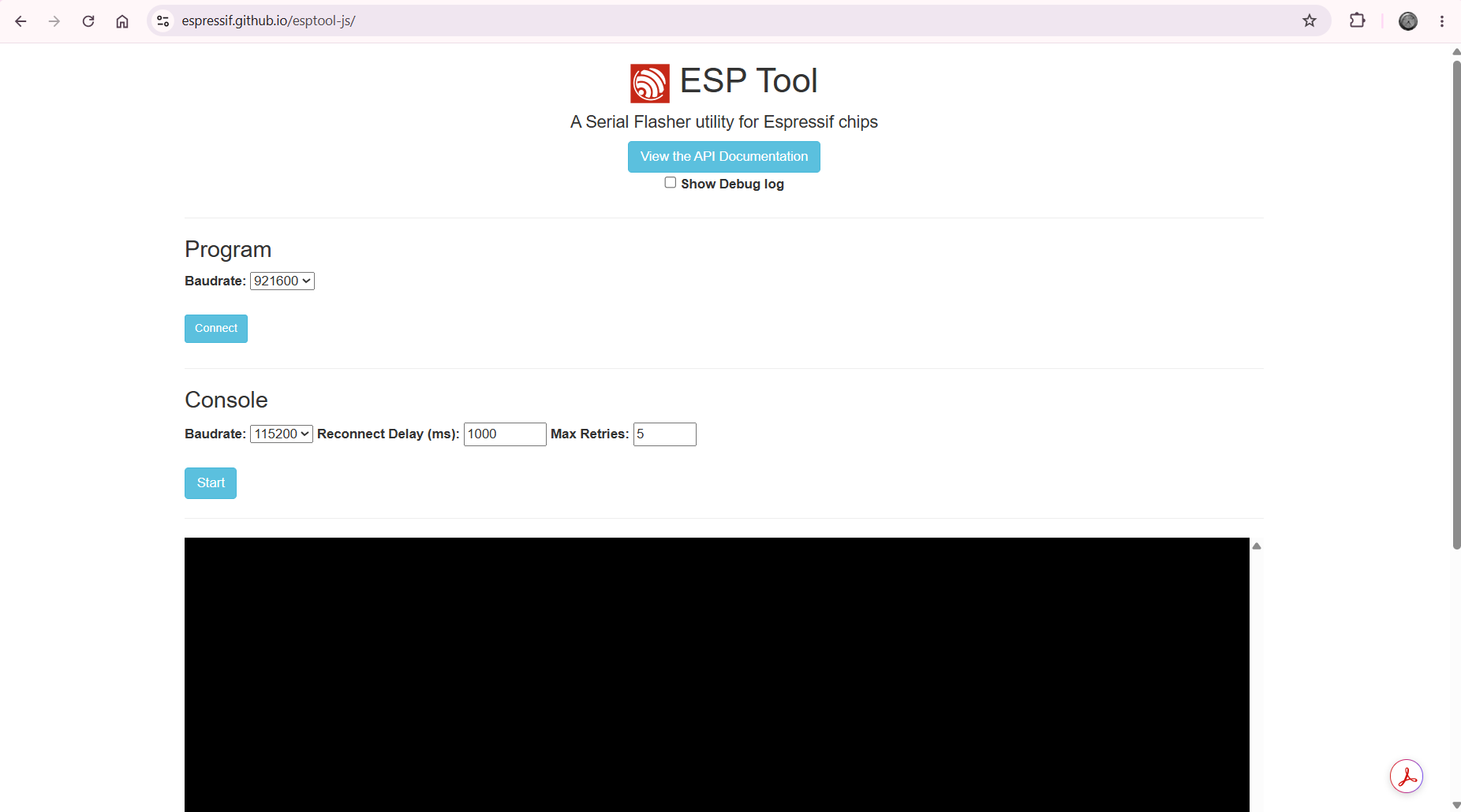 ESP TOOL: Click on 'CONNECT' to begin connecting the XIAO ESP32 C6 board.
