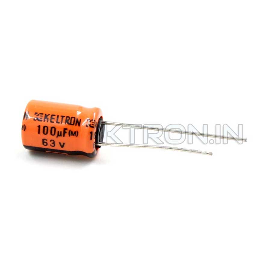 Keltron 63V 100µF electrolytic capacitor