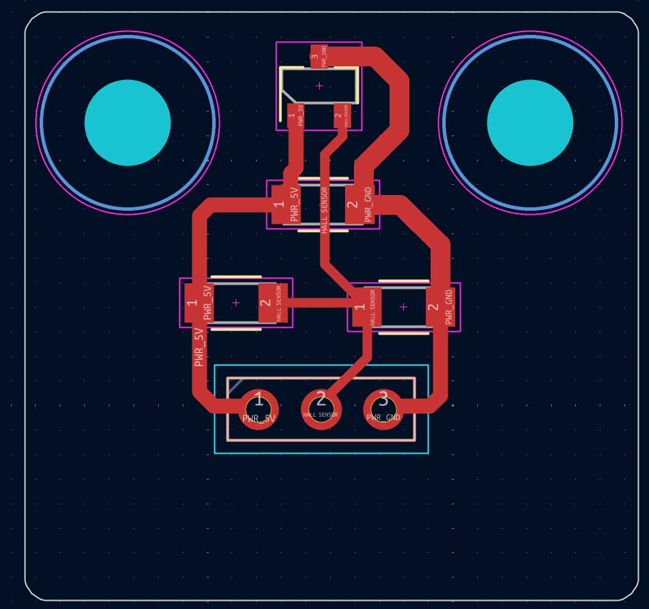 Hall effect sensor breakout board PCB layout