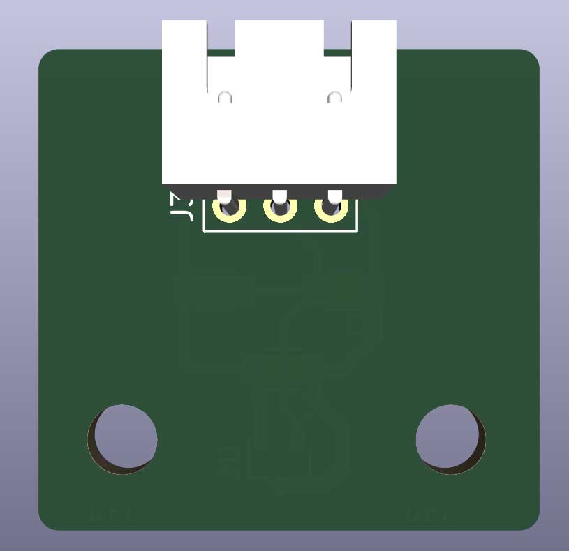 Hall effect sensor breakout board 3D view back