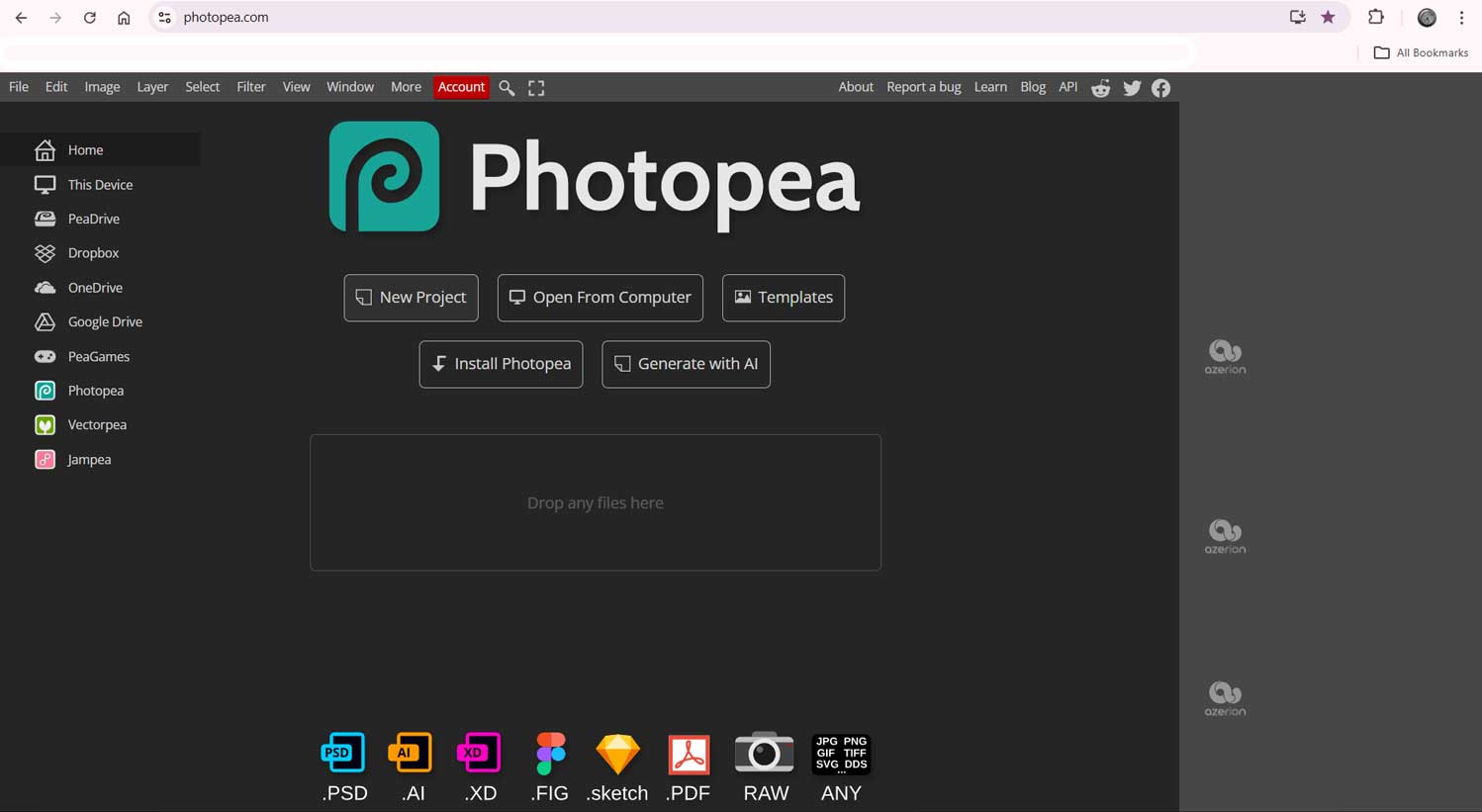 Photopea browser
