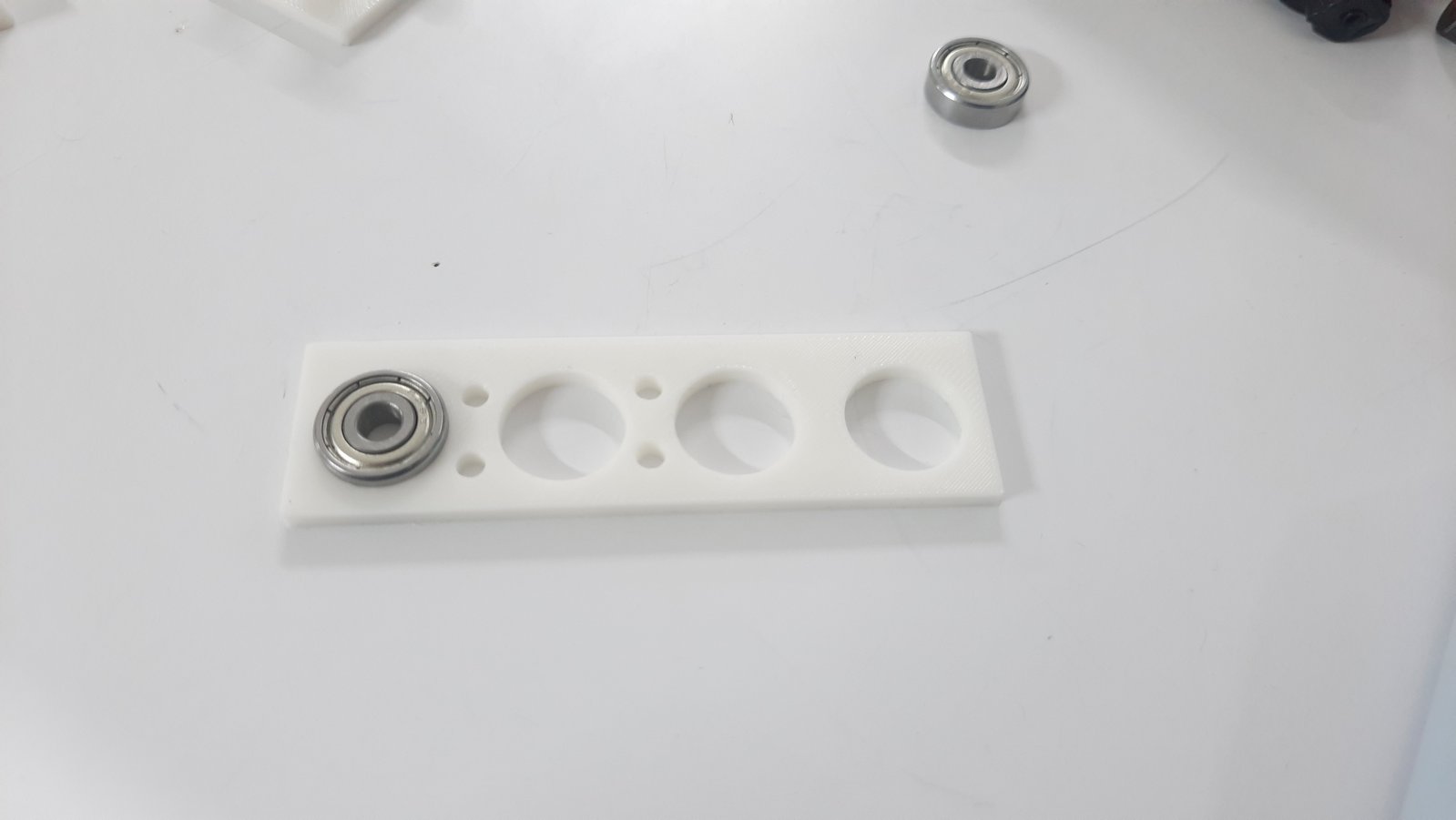 The test jig also included a 16 mm bearing seat to evaluate a press fit for the bearing.