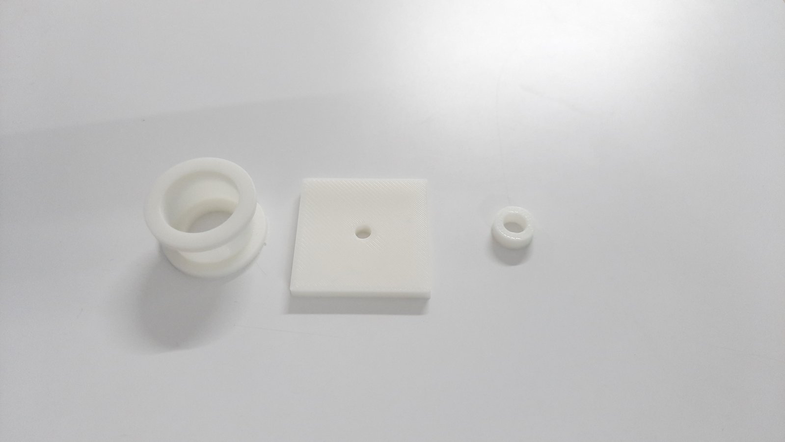The completed 3D printed bearing components after support material removal and post processing.